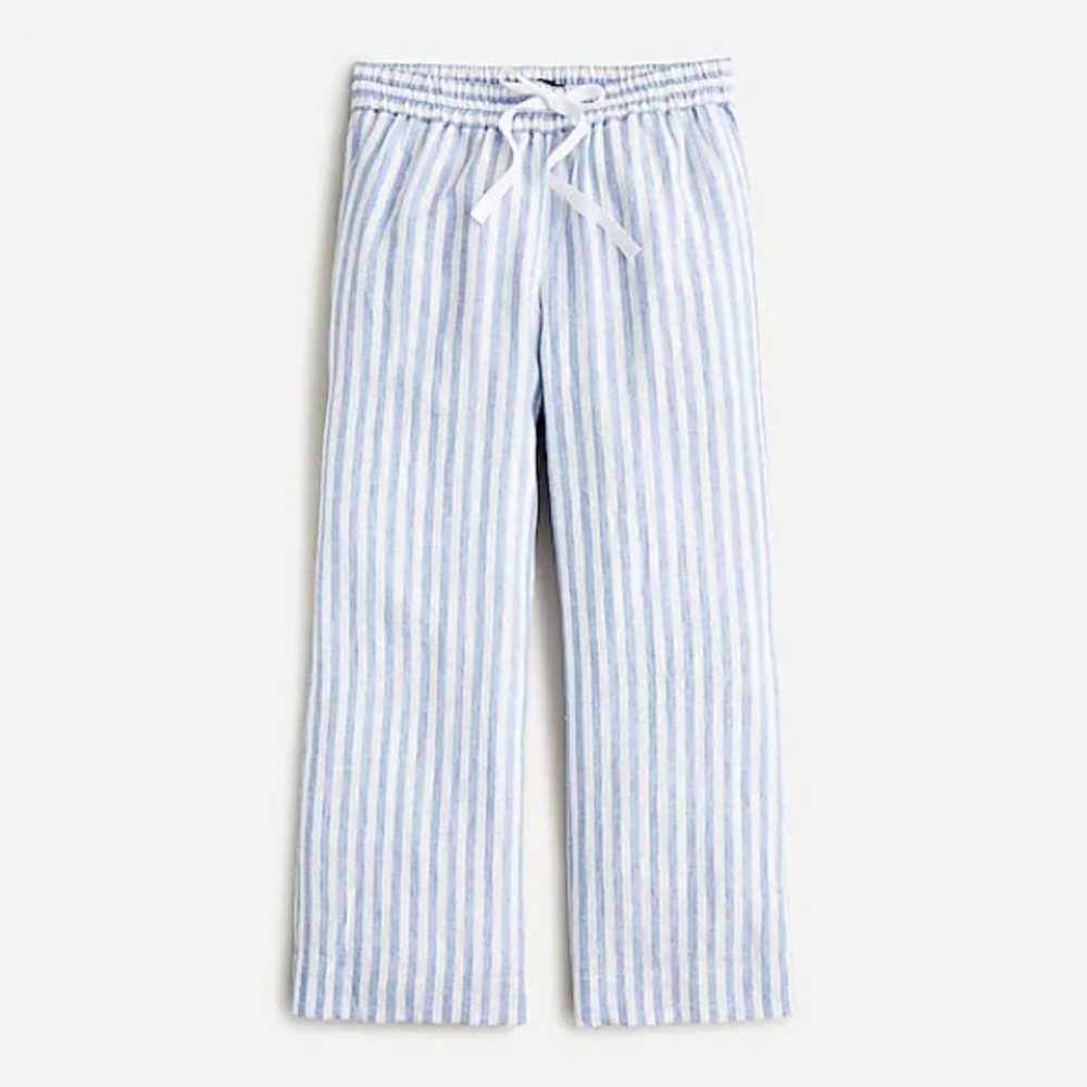 White Seascape Wide Leg Pants